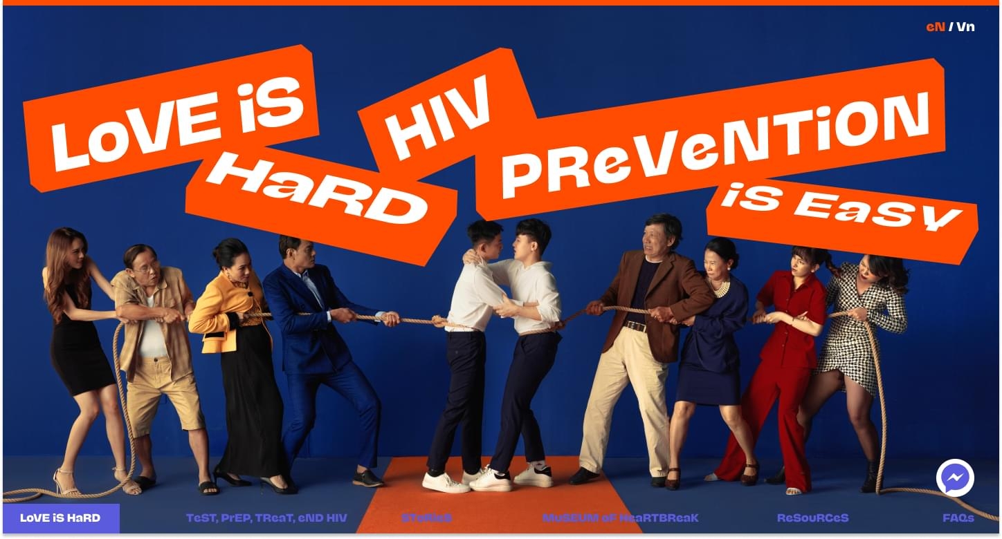 Love is Hard, HIV Prevention is Easy website Cover Photo
